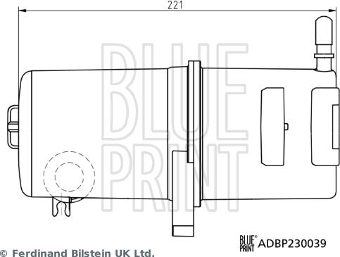 Blue Print ADBP230039 - Паливний фільтр avtolavka.club