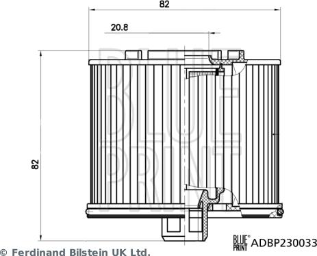 Blue Print ADBP230033 - Паливний фільтр avtolavka.club