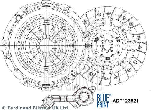 Blue Print ADF123621 - Комплект зчеплення avtolavka.club