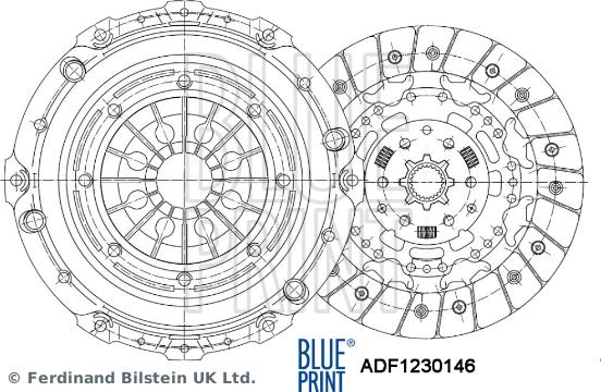 Blue Print ADF1230146 - Комплект зчеплення avtolavka.club