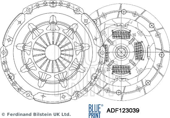 Blue Print ADF123039 - Комплект зчеплення avtolavka.club