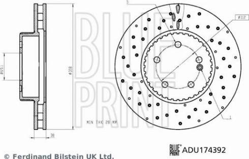 Blue Print ADU174392 - Гальмівний диск avtolavka.club