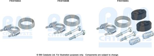 BM Catalysts FK91584 - Монтажний комплект, каталізатор avtolavka.club