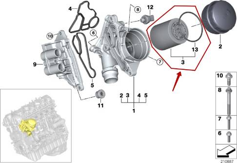 BMW 11 42 7 953 129 - Масляний фільтр avtolavka.club