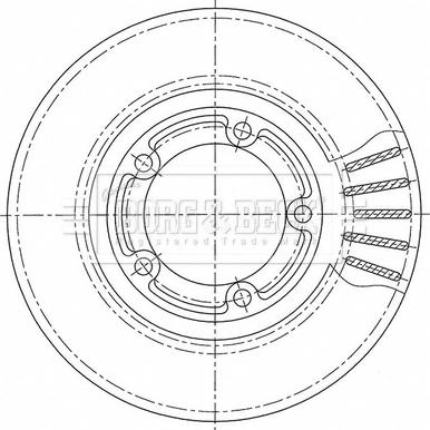 Borg & Beck BBD5254 - Гальмівний диск avtolavka.club