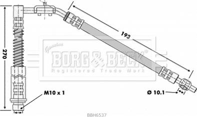 Borg & Beck BBH6537 - Гальмівний шланг avtolavka.club