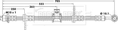 Borg & Beck BBH6621 - Гальмівний шланг avtolavka.club