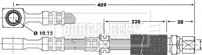 Borg & Beck BBH6705 - Гальмівний шланг avtolavka.club