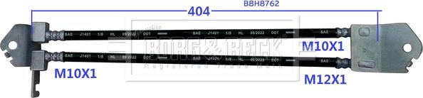 Borg & Beck BBH8762 - Гальмівний шланг avtolavka.club