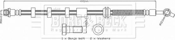 Borg & Beck BBH8734 - Гальмівний шланг avtolavka.club