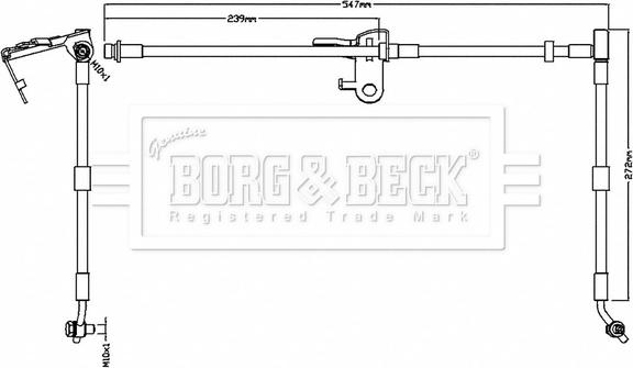 Borg & Beck BBH8738 - Гальмівний шланг avtolavka.club