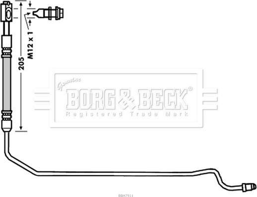 Borg & Beck BBH7911 - Гальмівний шланг avtolavka.club