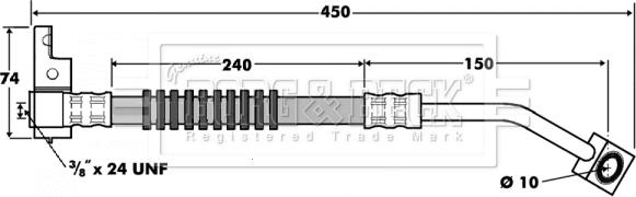 Borg & Beck BBH7409 - Гальмівний шланг avtolavka.club