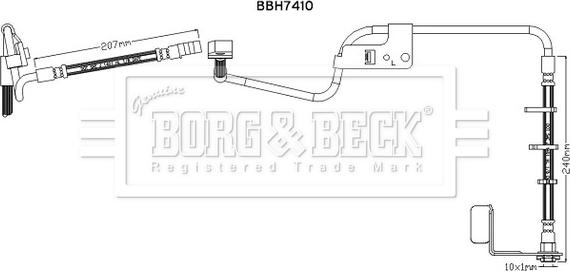 Borg & Beck BBH7410 - Гальмівний шланг avtolavka.club
