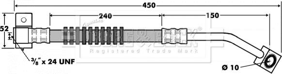 Borg & Beck BBH7411 - Гальмівний шланг avtolavka.club