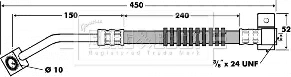 Borg & Beck BBH7412 - Гальмівний шланг avtolavka.club