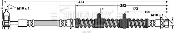 Borg & Beck BBH7595 - Гальмівний шланг avtolavka.club