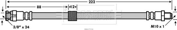 Borg & Beck BBH7556 - Гальмівний шланг avtolavka.club