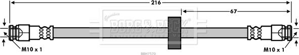 Borg & Beck BBH7570 - Гальмівний шланг avtolavka.club