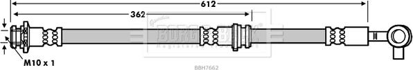 Borg & Beck BBH7662 - Гальмівний шланг avtolavka.club