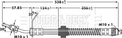 Borg & Beck BBH7131 - Гальмівний шланг avtolavka.club