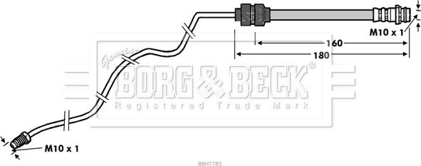 Borg & Beck BBH7785 - Гальмівний шланг avtolavka.club