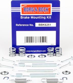Borg & Beck BBK6251 - Комплектуючі, барабанний гальмівний механізм avtolavka.club