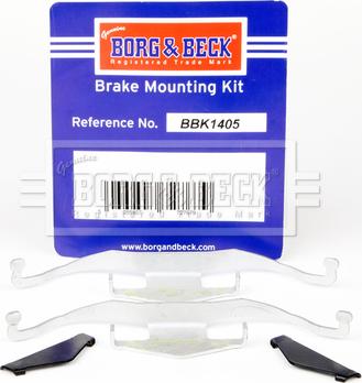 Borg & Beck BBK1405 - Комплектуючі, колодки дискового гальма avtolavka.club