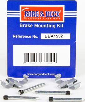 Borg & Beck BBK1552 - Комплектуючі, колодки дискового гальма avtolavka.club
