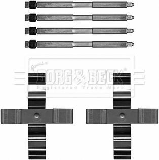 Borg & Beck BBK1652 - Комплектуючі, колодки дискового гальма avtolavka.club