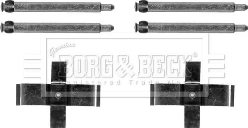 Borg & Beck BBK1619 - Комплектуючі, колодки дискового гальма avtolavka.club