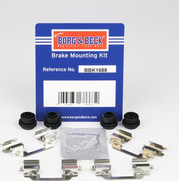 Borg & Beck BBK1688 - Комплектуючі, колодки дискового гальма avtolavka.club