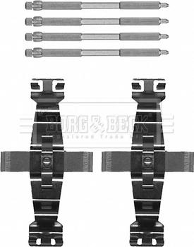 Borg & Beck BBK1624 - Комплектуючі, колодки дискового гальма avtolavka.club