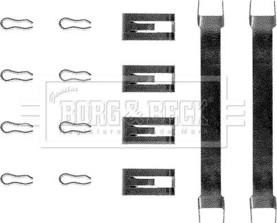 Borg & Beck BBK1048 - Комплектуючі, колодки дискового гальма avtolavka.club