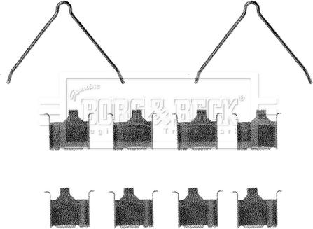 Borg & Beck BBK1081 - Комплектуючі, колодки дискового гальма avtolavka.club