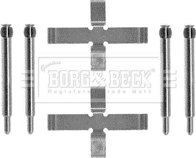 Borg & Beck BBK1193 - Комплектуючі, колодки дискового гальма avtolavka.club