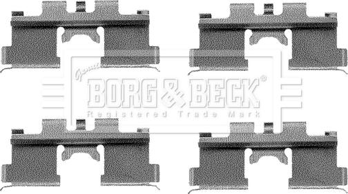 Borg & Beck BBK1105 - Комплектуючі, колодки дискового гальма avtolavka.club