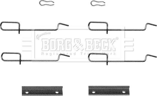 Borg & Beck BBK1119 - Комплектуючі, колодки дискового гальма avtolavka.club