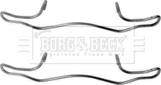 Borg & Beck BBK1180 - Комплектуючі, колодки дискового гальма avtolavka.club