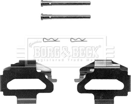 Borg & Beck BBK1125 - Комплектуючі, колодки дискового гальма avtolavka.club