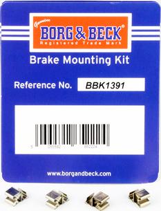 Borg & Beck BBK1391 - Комплектуючі, колодки дискового гальма avtolavka.club