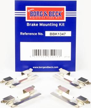 Borg & Beck BBK1347 - Комплектуючі, колодки дискового гальма avtolavka.club