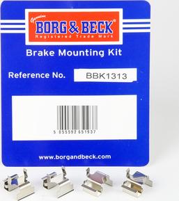 Borg & Beck BBK1313 - Комплектуючі, колодки дискового гальма avtolavka.club