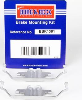 Borg & Beck BBK1381 - Комплектуючі, колодки дискового гальма avtolavka.club