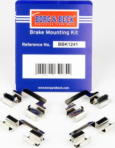 Borg & Beck BBK1241 - Комплектуючі, колодки дискового гальма avtolavka.club
