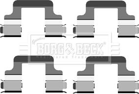 Borg & Beck BBK1254 - Комплектуючі, колодки дискового гальма avtolavka.club