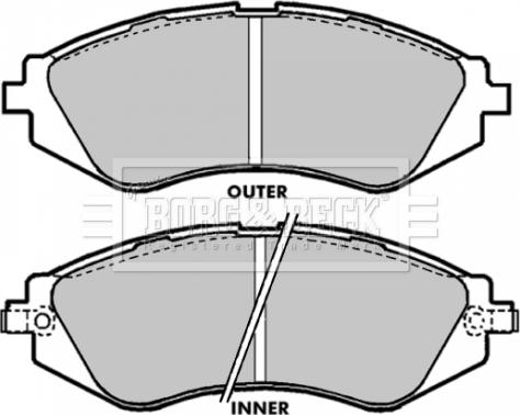 Borg & Beck BBP1641 - Гальмівні колодки, дискові гальма avtolavka.club