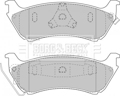 Borg & Beck BBP1666 - Гальмівні колодки, дискові гальма avtolavka.club