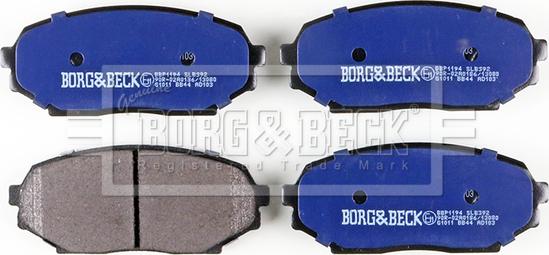 Borg & Beck BBP1194 - Гальмівні колодки, дискові гальма avtolavka.club