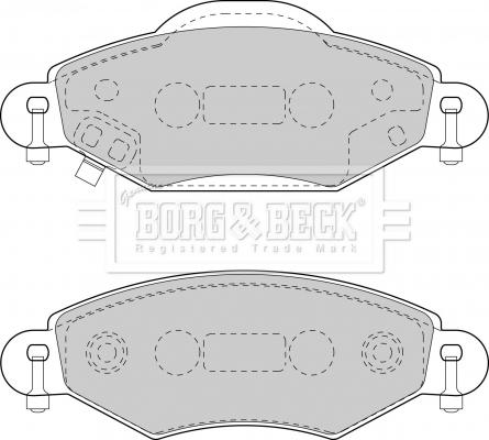 Borg & Beck BBP1808 - Гальмівні колодки, дискові гальма avtolavka.club